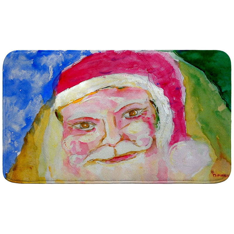 Santa Face Bath Mat, Single - 18" L x 30" W