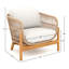 Fauteuil club en bois Lyal
