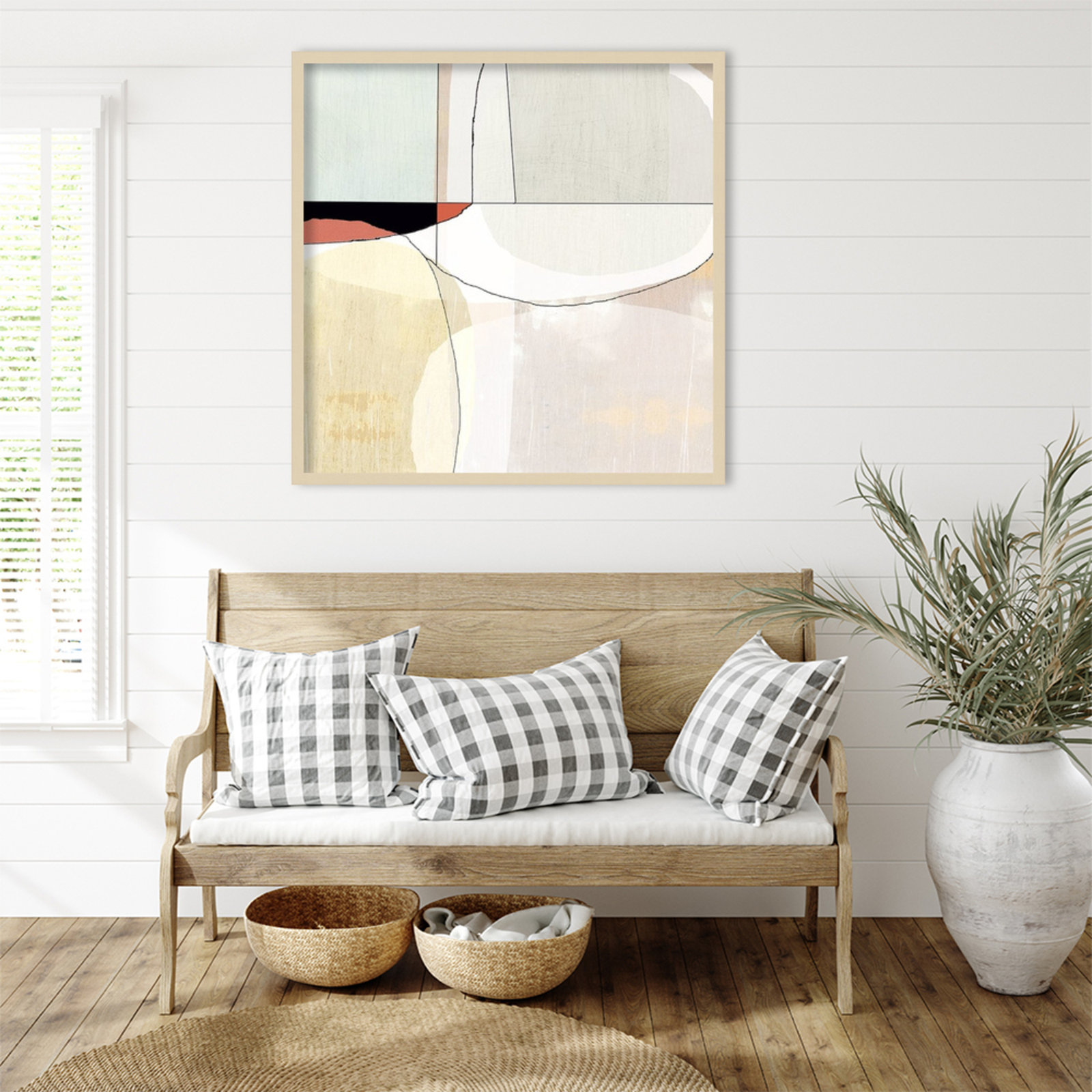 Flagler "Beholder III" Print by Sisa Jasper, 33" H x 33" W, Brown