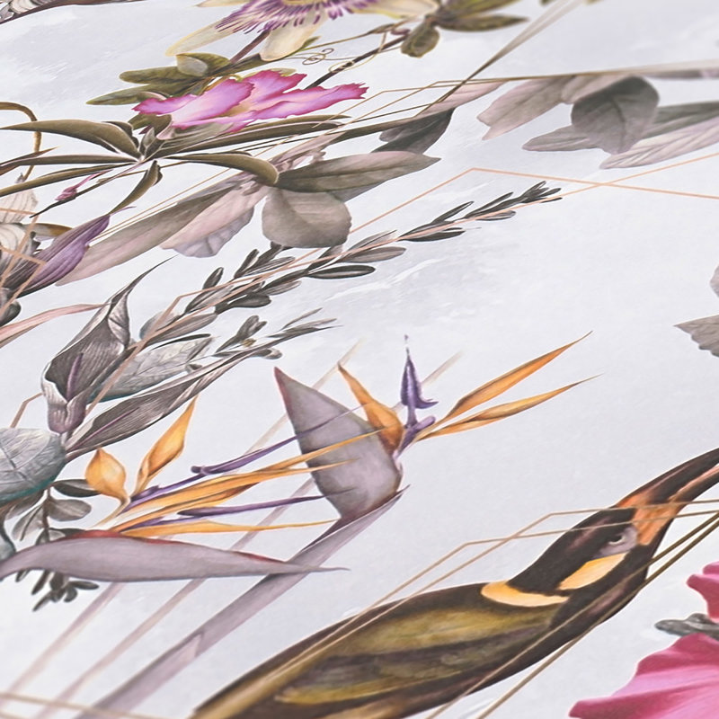 Rouleau de fleurs Hollis, Blanc