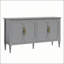 Buffet Mid-Century en bois avec 4 portes et 5 tablettes réglables