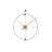 Golden Metal Solid Wood Round Wall Clocks-110586097