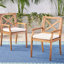 Ensemble de 2 chaises de jardin avec coussins crème - Polyvalentes, elles conviennent aussi bien au jardin qu'à l'extérieur. Leur structure en bois et leur rembourrage en mousse créent une ambiance harmonieuse.
