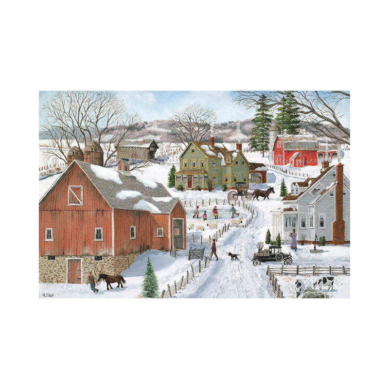 Life On The Farm by Bob Fair - Wrapped Canvas Print, 20.32 cm H x 30.48 cm W