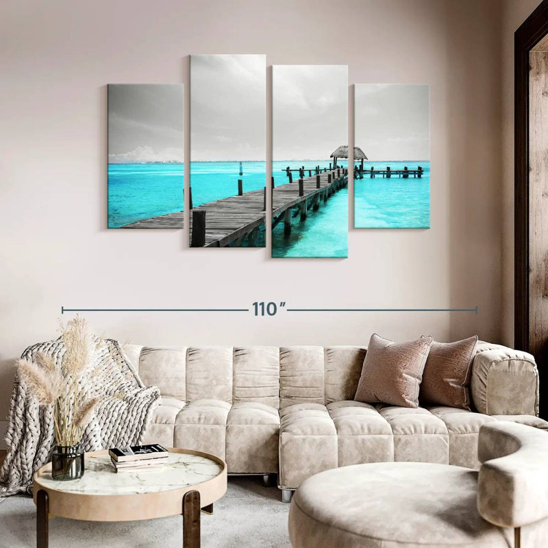 Ensemble 4 pièces Pop Isla Mujeres, H 84 po x l 54 po x P 1,25 po