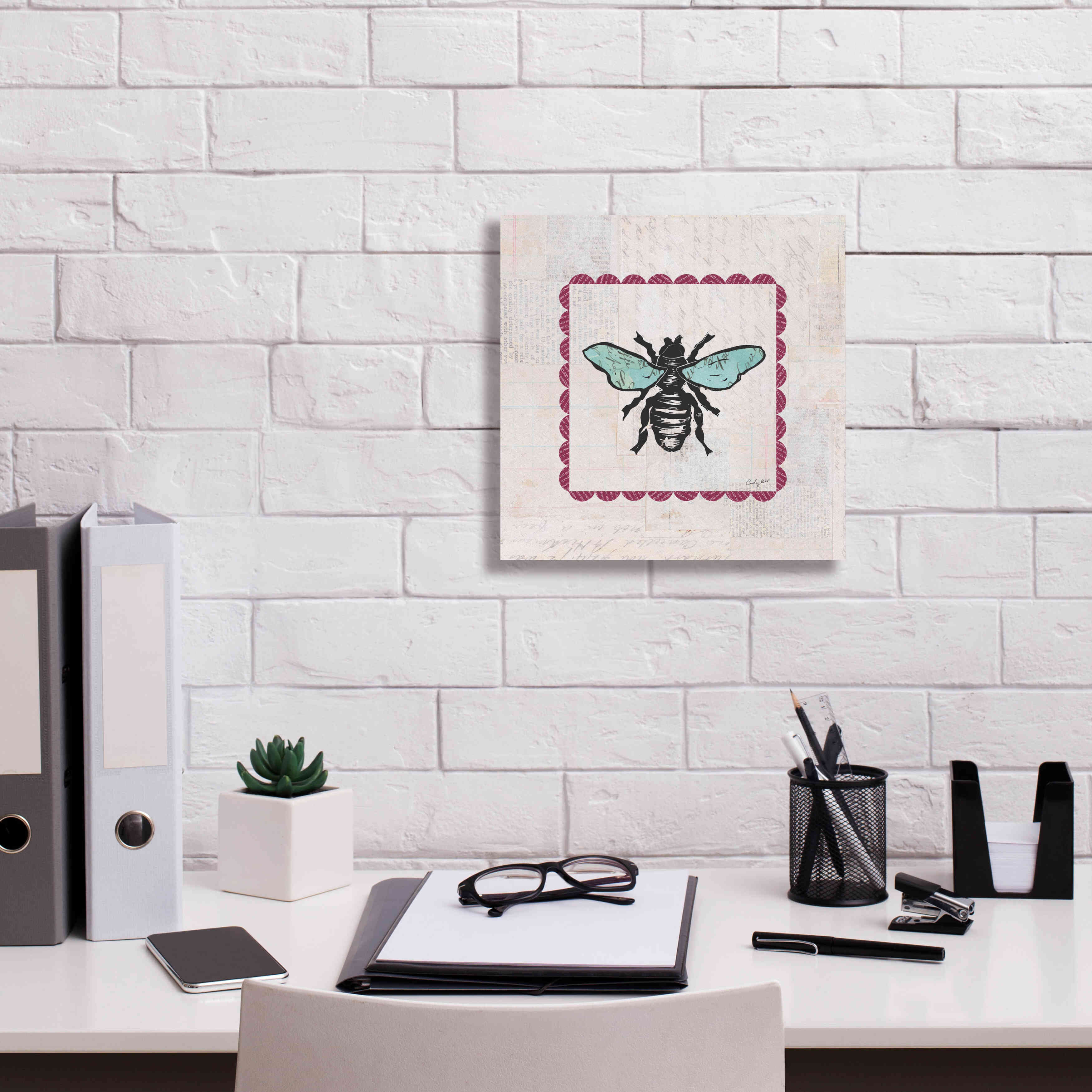 Trademark Fine Art 'Bee Stamp Bee You' Canvas Art by Courtney Prahl