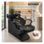 Fauteuil de barbier à contre-courant avec lavabo en plastique et shampooing en ABS, station de salon en métal noir