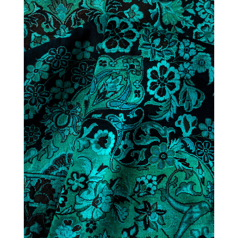 Tapis noir unique de style années 2000 12 pi 1 po x 18 pi 3 po Gothenburg