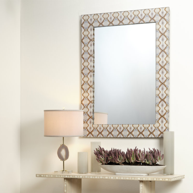 Kaleidoscope Engineered Wood Beveled Wall Mirror