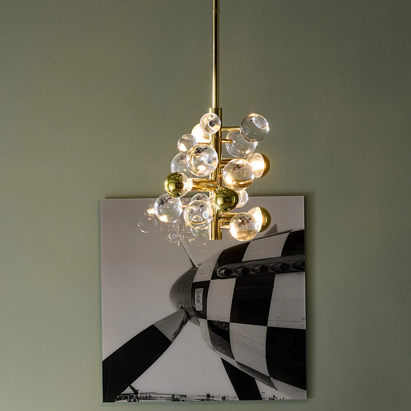 Globo 5 Light Chandelier, Clear