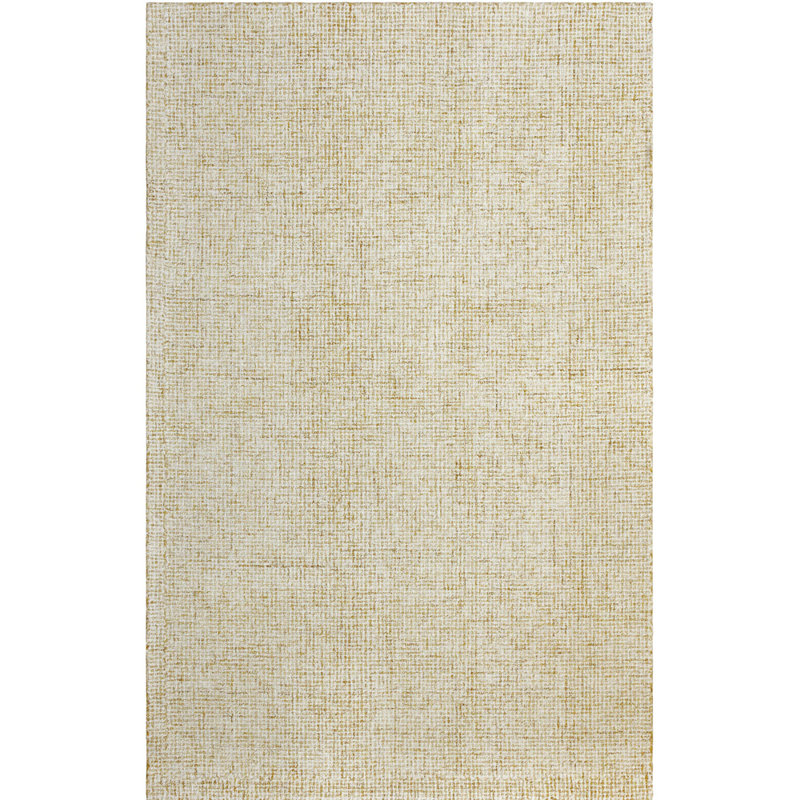 Harrison Handmade Tufted Wool Wheat Area Rug, Rectangle 5'6" x 8'6"