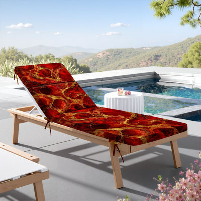  Coussin de patio extérieur pour l'extérieur 3 po Marron doré moderne Marbre doré Veines dorées Coussin de chaise de salle à manger résistant à l'eau