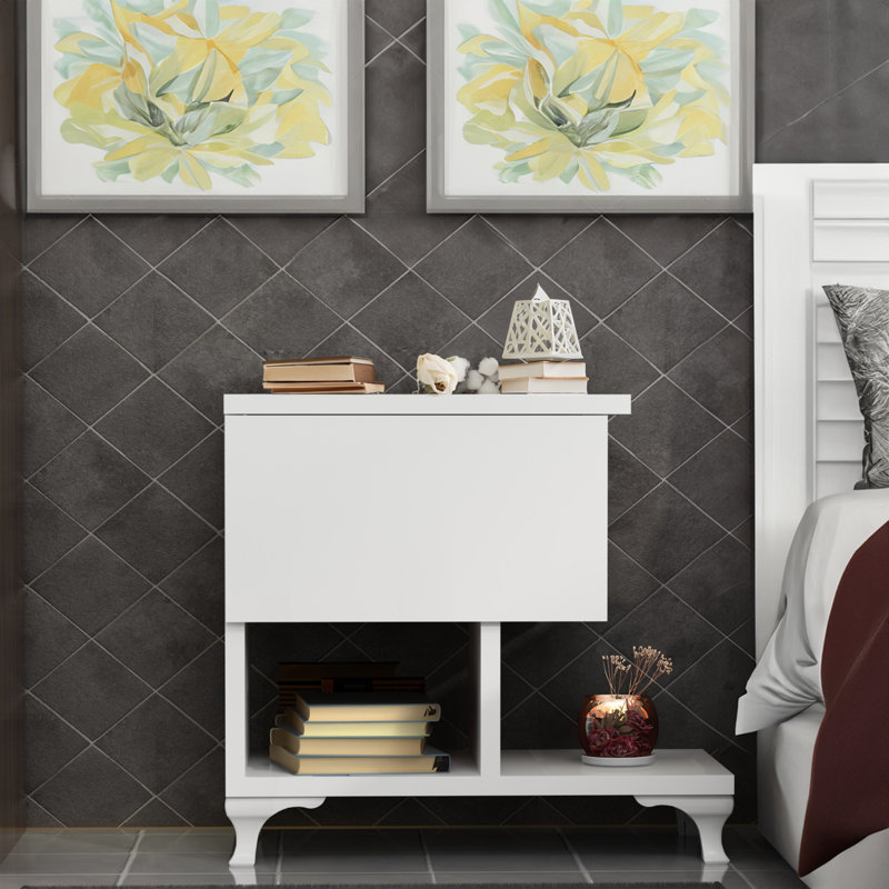 18.43'' W Particle Board / Chipboard Nightstand