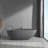67" x 34" Freestanding Soaking Solid Surface Bathtub with Drain Assembly-78477480
