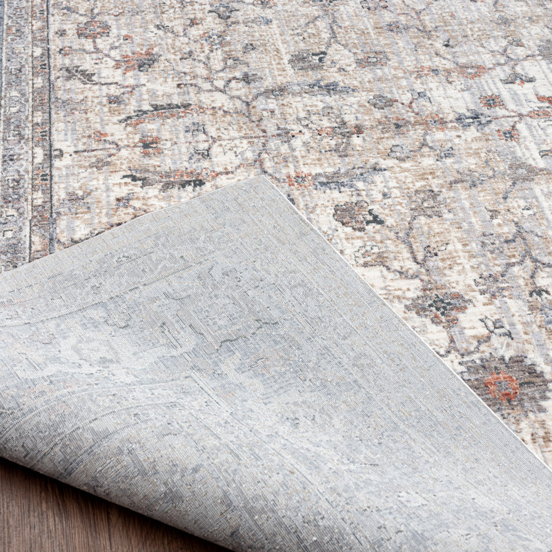 6 Oriental Area Rug in Ivory, Rectangle 2' x 3'