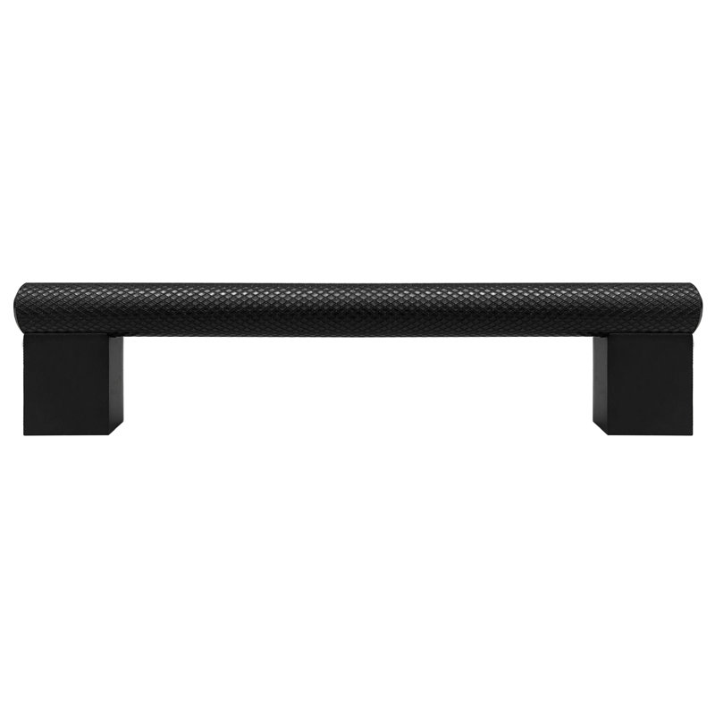 Matte Black Alloy Steel 5-Inch Bar Pulls with Mounting Hardware, Set of 10