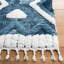 Tapis bleu / ivoire à poils longs Evant 656 Evant-1344787918