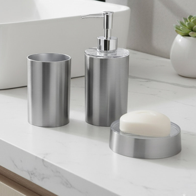 Noumea Bathroom Accessory, Brushed Aluminum