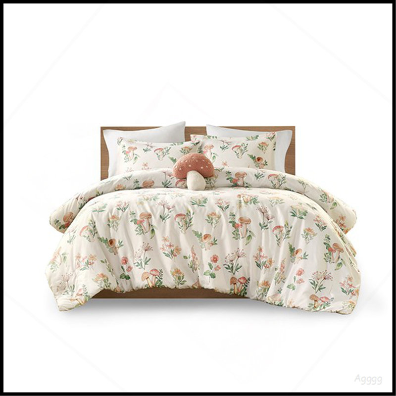 Full/Queen Mushroom Garden Comforter Set