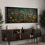 Moody Green Wildflower Florals Modern Decor, très grandes photos, impression sur toile encadrée-107118463-111666037