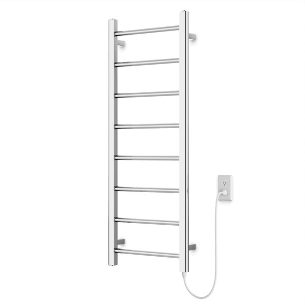 Chauffe-serviettes Artton MR12045P-CH Ryton 47 po x 18 po chromé à brancher, Chrome, H 47 po x l 18 po x P 5,19 po