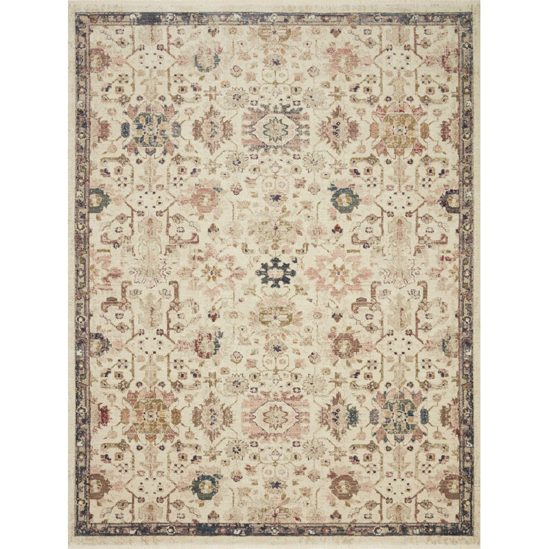 Febbas Performance Oriental Indoor Rug, Square 1'6" x 1'6"