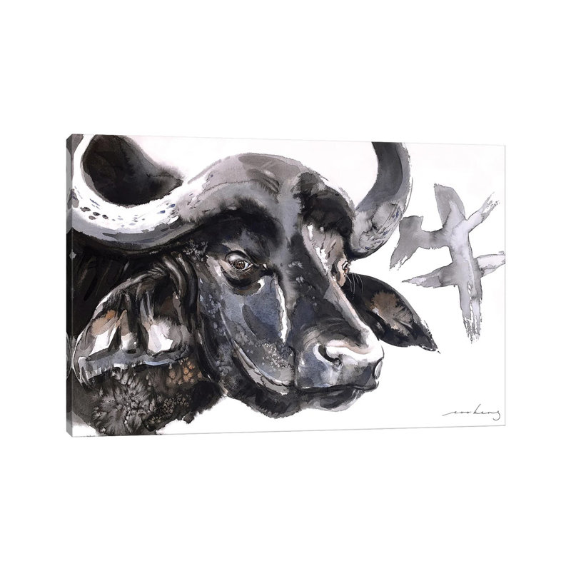 Niu by Soo Beng Lim - Wrapped Canvas Painting, 30.48 cm H x 45.72 cm W