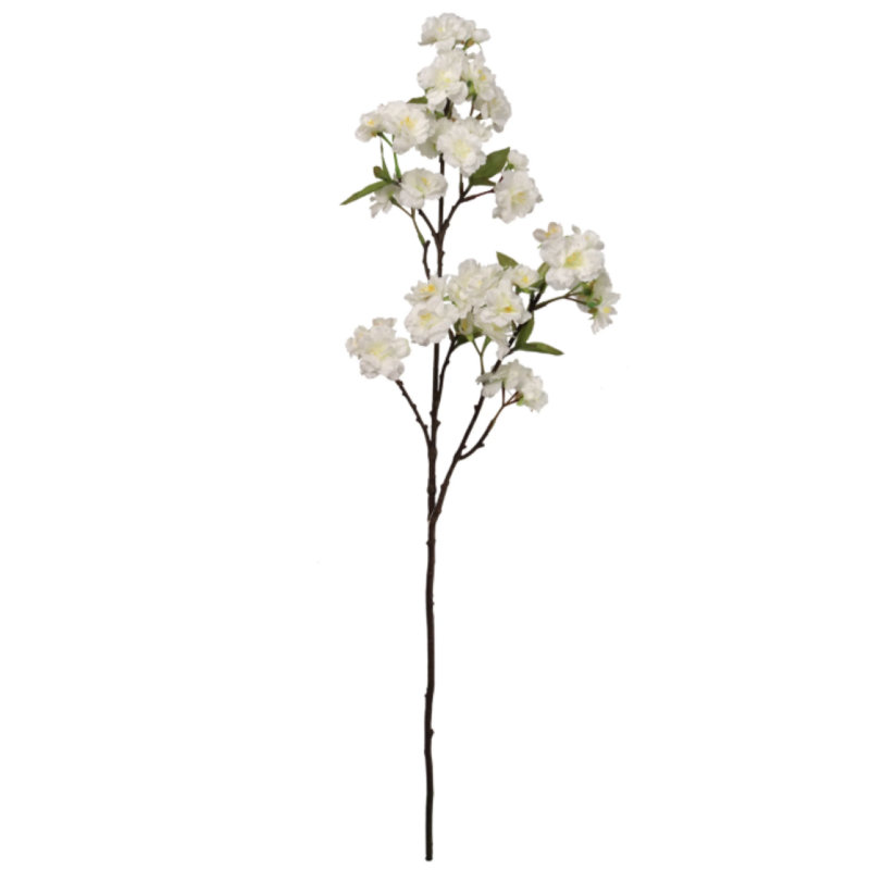 32" White Cherry Blossom Spray – Artificial Sakura Branch For Vase, Wedding & Home Décor