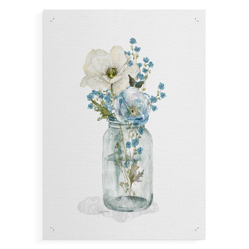 Mason Jar Blues I - Impression sur toile seulement - NON-CADRE, H 60 po x l 40 po