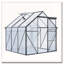 6X6FT-NOIR Serre en polycarbonate surélevée et ancrage serres en aluminium robuste pour cour extérieure en toute saison (W540S00002)