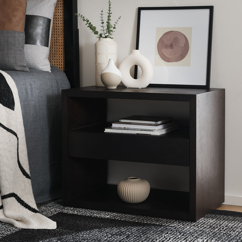 Brilan 27'' W Nightstand, Dark Oak