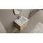 Wall-Mounted Bathroom Vanity Whit Ceramic Sink, 2-Soft Closing Door, Oak, Plywood-115688449