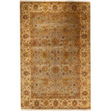 Mountain King Wool Oriental Area Rug in Beige