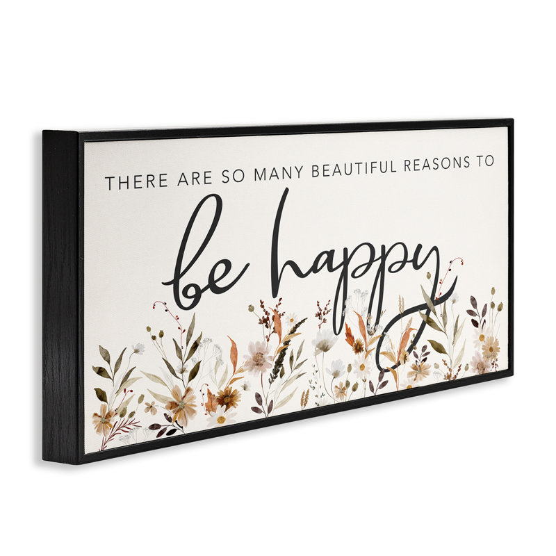 «Beautiful Raisons Sentiment», estampe numérique de Mollie B., Giclée encadrée noir minuit, H 13 po x l 30 po