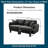 Modern Boucle Fabric 2-Seater Sofa Loveseat with Cylindrical Legs, Spring Coil Support-807491304
