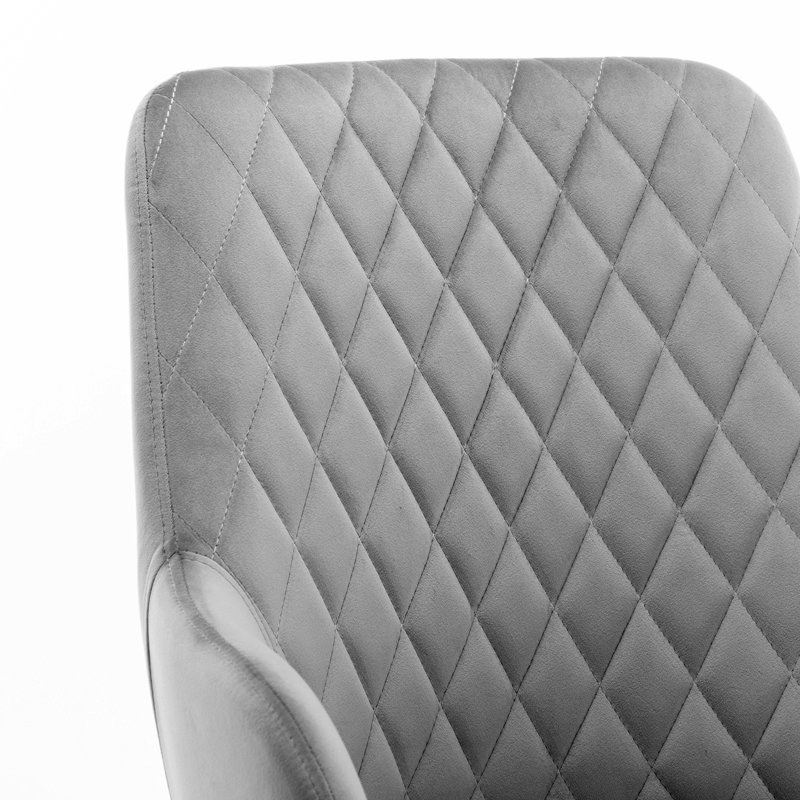 Chaise de travail en velours Anderson, gris