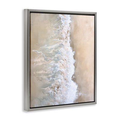  «Neutral Coast Wave Crash Floater» par Petal Prints Design