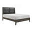 Contemporary Design Bed With Button-Tufted Upholstered Headboard-446456382-446456380