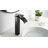 Black Sink Faucet Bathroom Faucet Single Handle One Hole Lavatory Industrial Pipe Style Vanity Faucet For Bath Laundry Utility Basin Bar Sink Tap Commercial Farmhouse Modern
