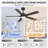 52 Inch Modern Ceiling Fans with Lights and Remote Control, DC Reversible Motor, Noiseless,Ceiling Fan for Bedroom, Living Room, Apartment-1378860258