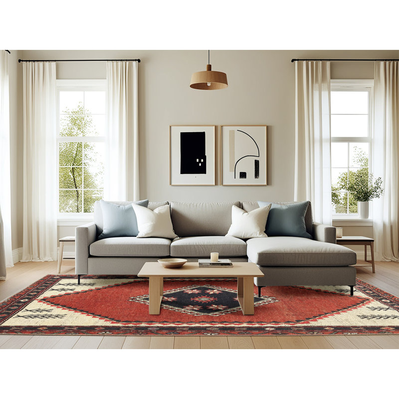 Southwestern Indoor Rug, Rectangle 6' x 9'
