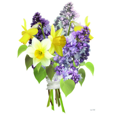 " Lilacs And Daffodils " by House Fenway