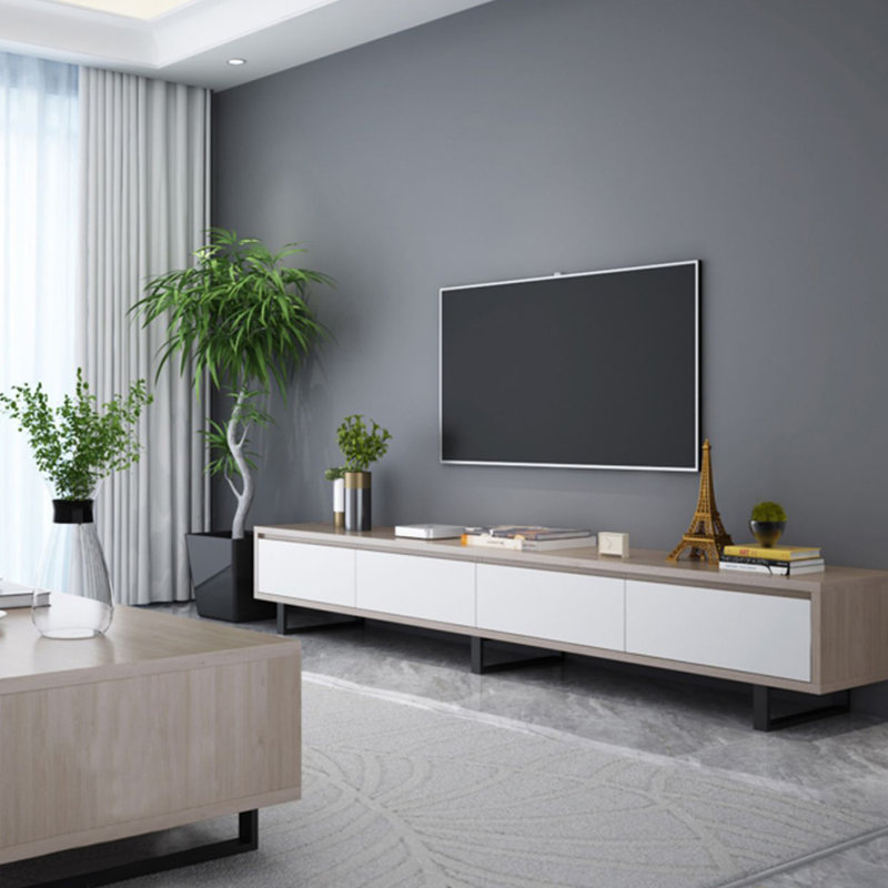 Modern Simple Style Wood TV Stand, 15.75"H x 78.74"L x 15.75"W