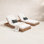 Donnie 30" Acacia Patio Chaise Lounge Set