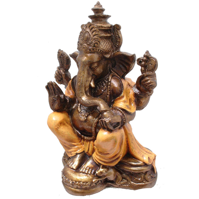 Figurine elayanti Ziyamet, H 11 po x l 7 po x P 5 po, Rouge
