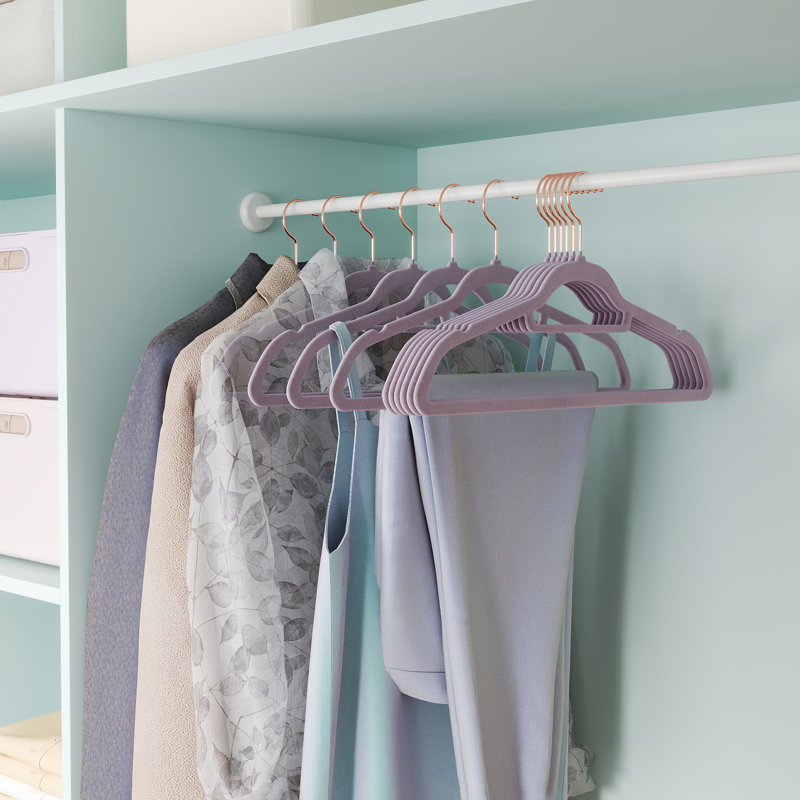 Metal Non-Slip Standard Hanger, Purple