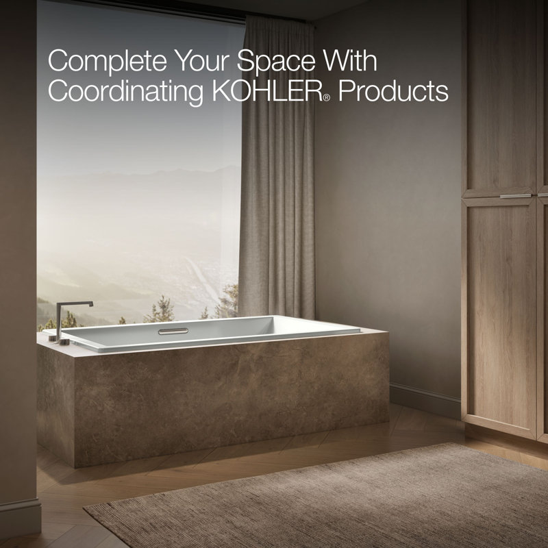 Underscore® 72" x 42" Soaking Bathtub, Ice Grey