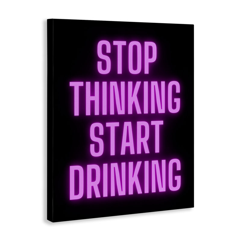  Art mural sur toile "Stop Th pensing", H 48 po x l 36 po