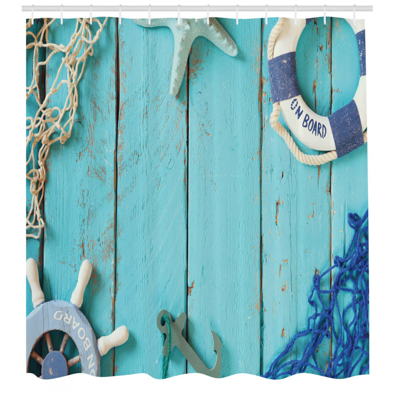 Ensemble de rideau de douche + crochets, H 75 po x l 69 po