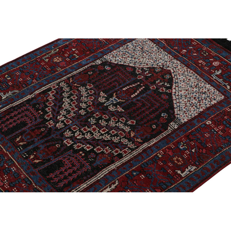 Burano Hand Knotted Wool Geometric Area Rug, Rectangle 4' x 6'